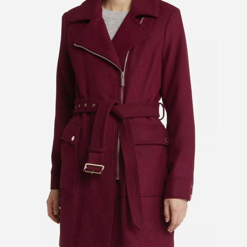Michael Kors Asymetrical Wool Pea Coat Sz. XXL